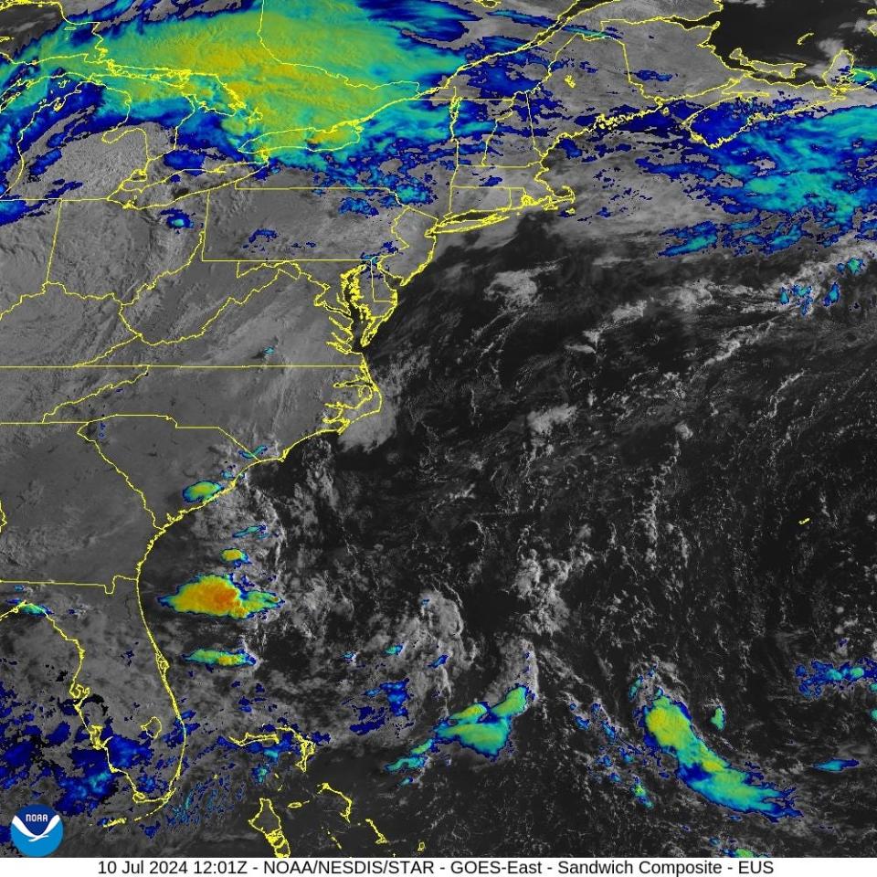 Tropical conditions 8 a.m. July 10, 2024.