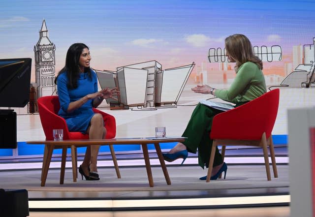 Home Secretary Suella Braverman with Laura Kuenssberg