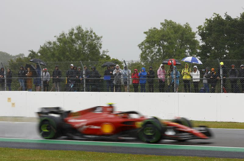 Foto del sábado de la Ferrari de Carlos Sainz en SIlverstone