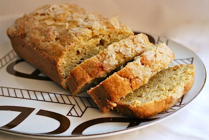 <div class="caption-credit"> Photo by: Brooklyn Supper</div><div class="caption-title">Brown Butter Banana Bread with Ginger</div>Nutty brown butter and spicy ginger add a pleasant twist to everyone's favorite quick bread. <br> <i><a rel="nofollow noopener" href="http://blogs.babble.com/family-kitchen/2011/07/20/brown-butter-banana-bread-with-fresh-ginger/" target="_blank" data-ylk="slk:Make brown butter banana bread with ginger;elm:context_link;itc:0;sec:content-canvas" class="link ">Make brown butter banana bread with ginger</a></i> <br>