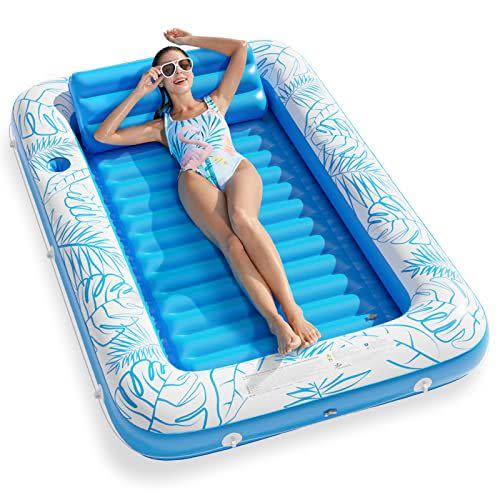 4) Inflatable Tanning Pool Lounger Float