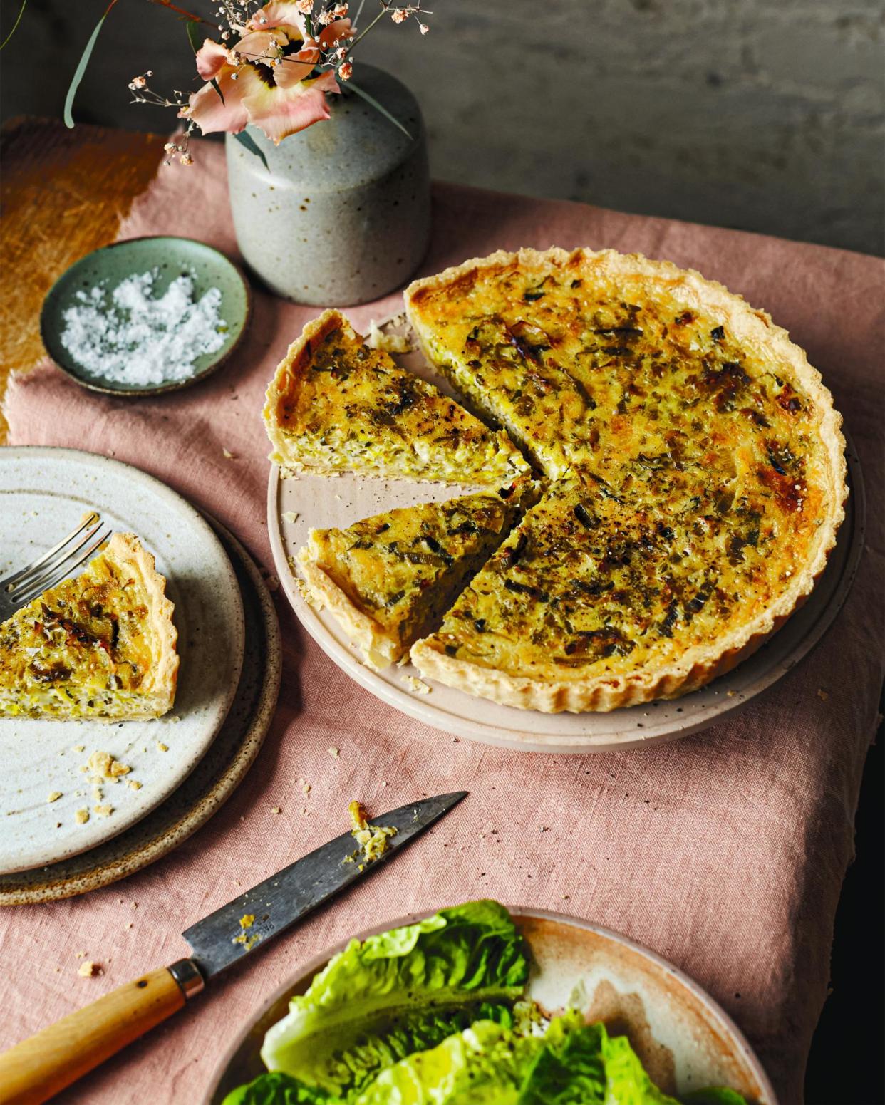 <span>From Felicity Cloake’s perfect quiche to a less exacting affair, ‘quiche can be whatever you want it to be’. </span><span>Photograph: Sam A Harris/The Guardian. Food and prop styling: Kitty Coles. Food assistant: Rosie Conroy.</span>