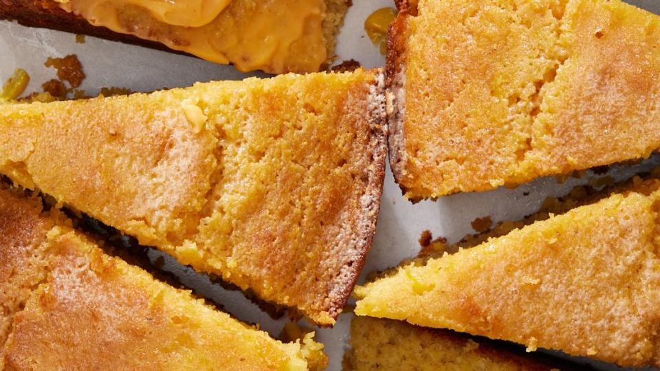 skillet cornbread with honey butter