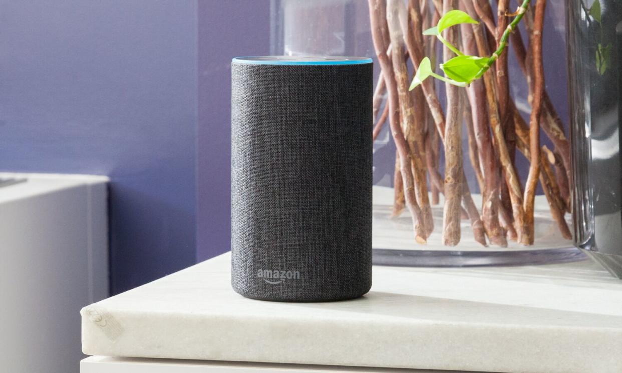  An Amazon Alexa smart speaker. 