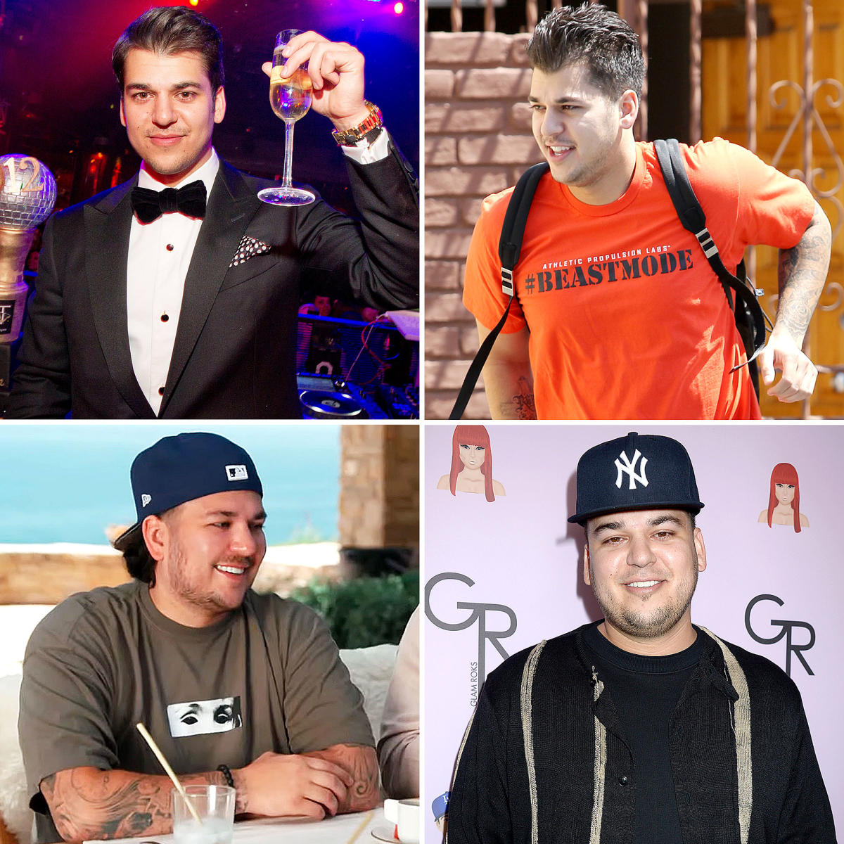 Rob Kardashian all smiles in rare photo from night with sisters