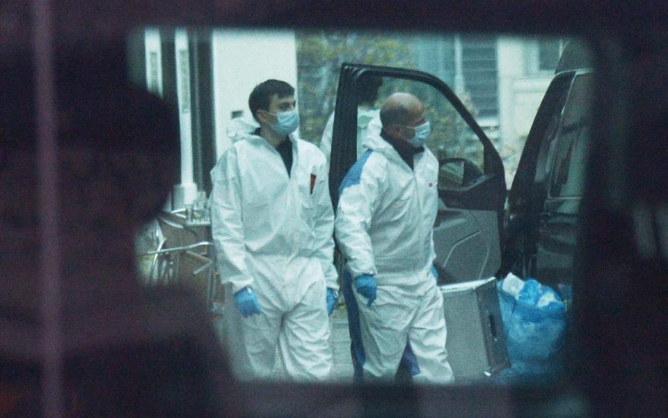Austrian forensic started police work on Tuesday morning as a huge manhunt was still underway - HERBERT PFARRHOFER/APA/AFP via Getty Images