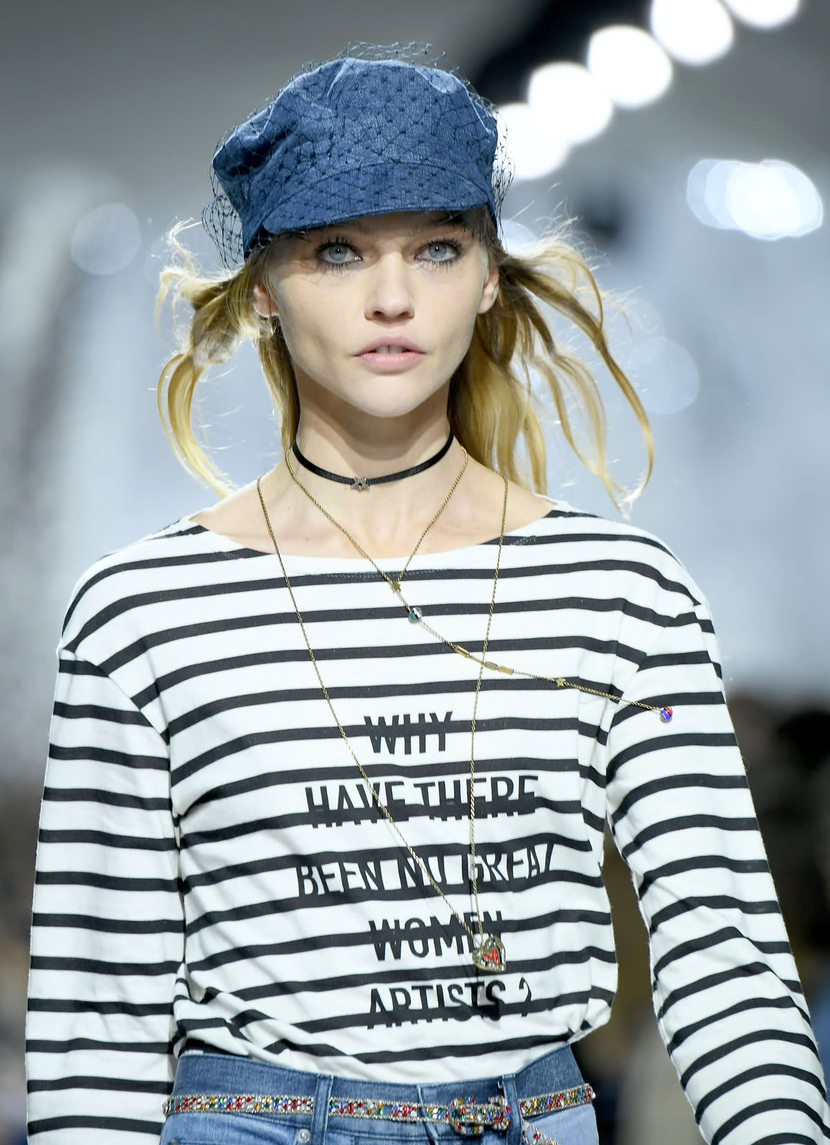 A model walks the runway during the Christian Dior show as part of Paris Fashion Week Womenswear Spring/Summer 2018 on Sept. 26. (Photo: Getty Images)