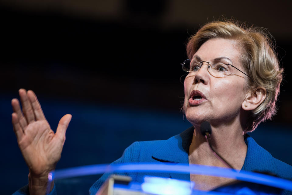 Sen. Elizabeth Warren (D-Mass.) had not previously voiced support for decriminalizing unauthorized border crossing.&nbsp; (Photo: Sean Rayford via Getty Images)