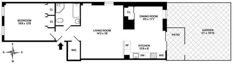 floor plan of NYC apartment