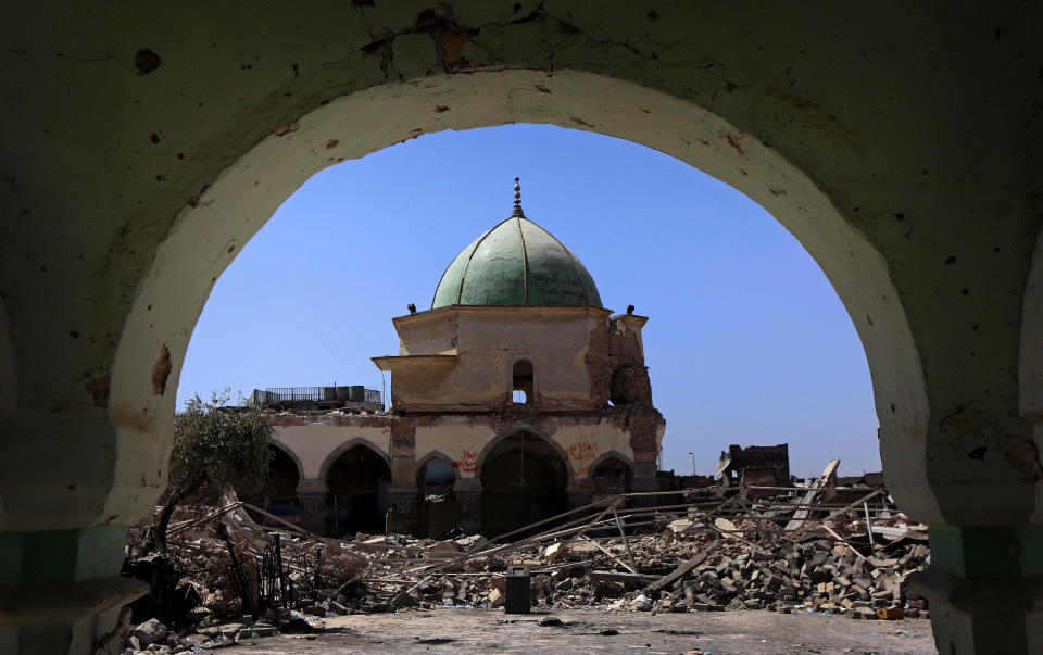La mosquée Al Nouri détruite