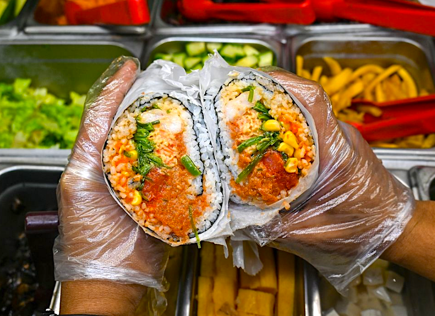 A sushi burrito at Inspiration Roll.