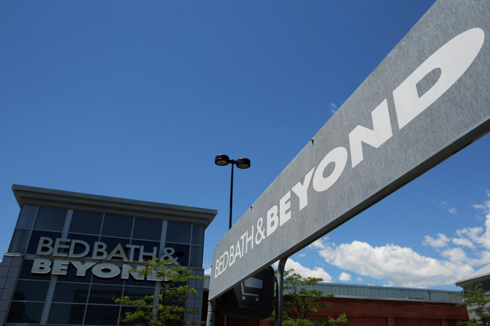 Signs mark a Bed Bath &amp; Beyond store in Somerville, Massachusetts, U.S. June 17, 2016.  REUTERS/Brian Snyder