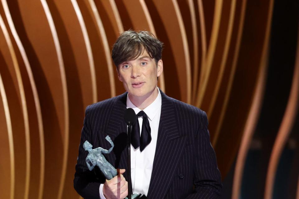 Cillian Murphy en los Sag Awards 2024 (Getty Images)