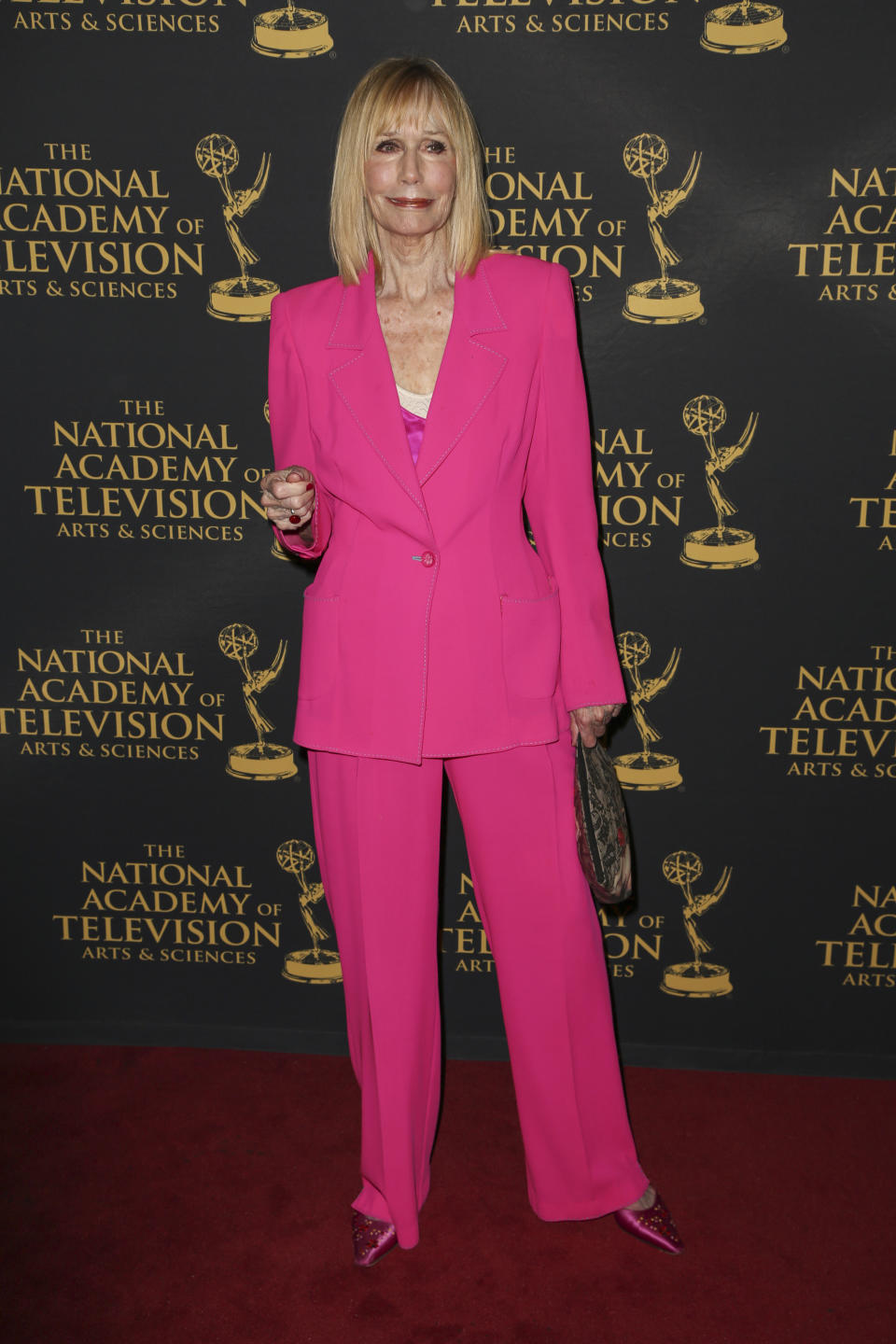FILE - Sally Kellerman arrives at the 2015 Daytime Creative Arts Emmy Awards at The Universal Hilton on Friday, April 24, 2015, in Universal City, Calif. Kellerman, the Oscar-nominated actor who played “Hot Lips” Houlihan in director Robert Altman's 1970 army comedy “MASH," died Thursday, Feb. 24, 2022, at age 84. Kellerman died of heart failure at her home in the Woodland Hills section of Los Angeles, her manager and publicist Alan Eichler said. (Photo by Rich Fury/Invision/AP, File)