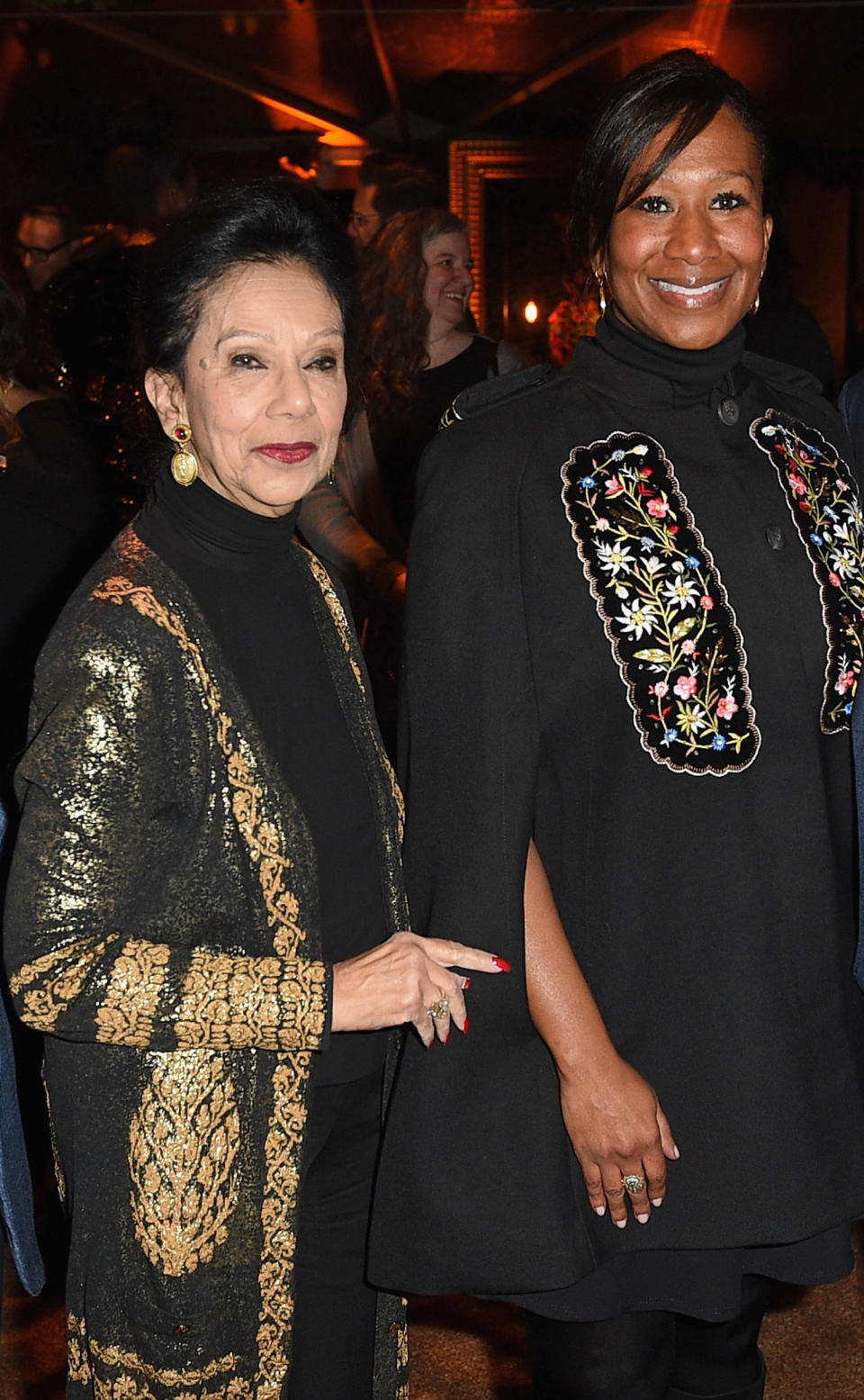 Jacqueline Avant and Nicole Avant in 2017. (Joshua Blanchard / Getty Images)