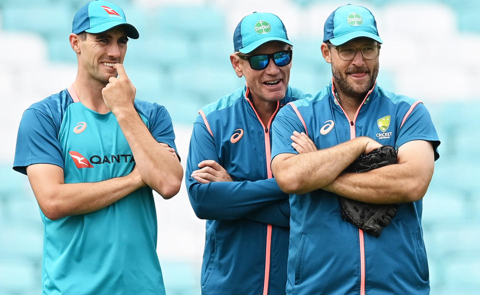 Pat Cummins, Andrew McDonald and Daniel Vettori.