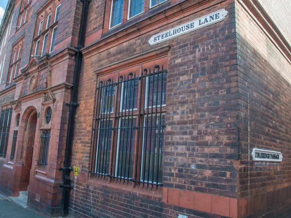 The lock-up at Steelhouse Lane Police Station, Birmingham, where the cells are located underground (SWNS)