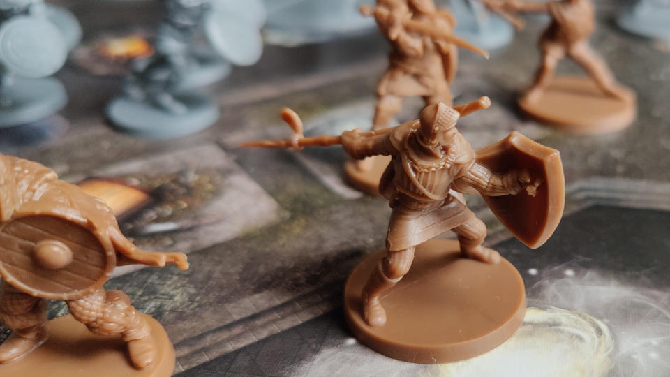 The hero models of the Dark Souls board game