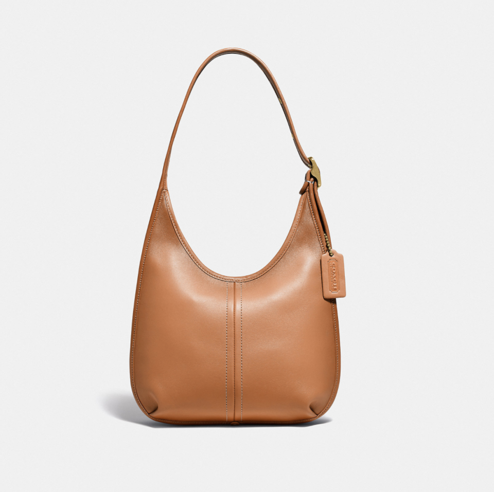 coach Ergo Shoulder Bag in Brass/Natural brown leather