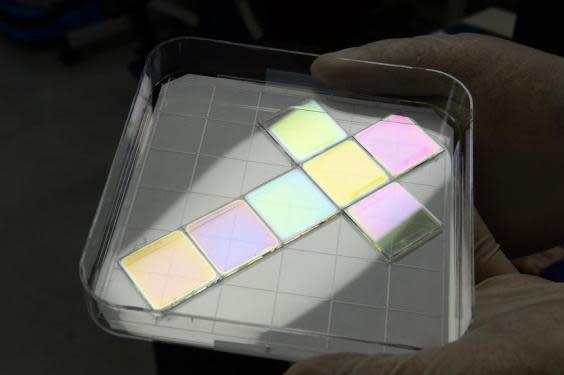 The eco-friendly colour solar cells developed by ETRIresearchers. (ETRI)