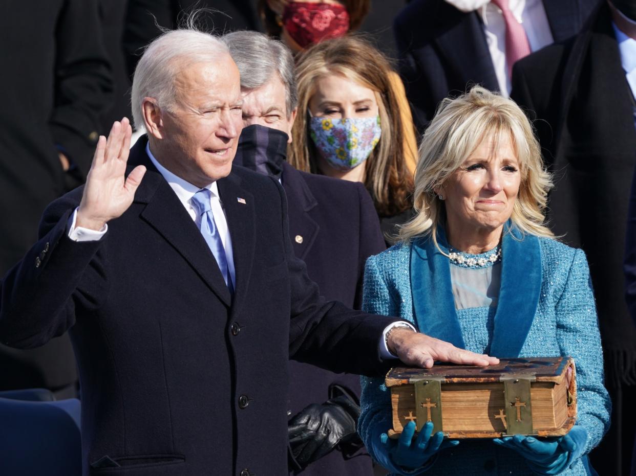 <p>Joe Biden is sworn in as the 46th President of the United States </p> (REUTERS)