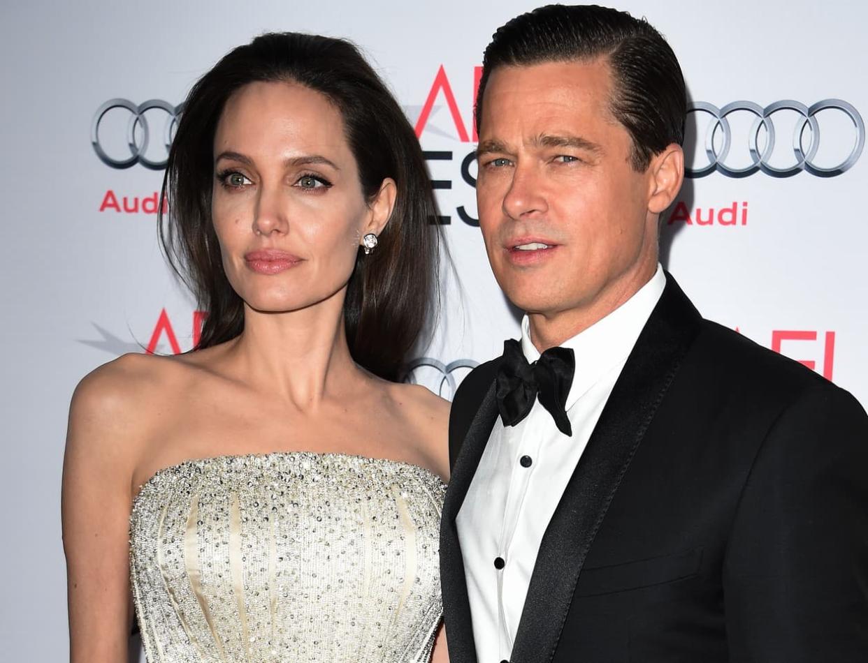 Angelina Jolie et Brad Pitt, le 5 novembre 2015 - Mark Ralston - AFP