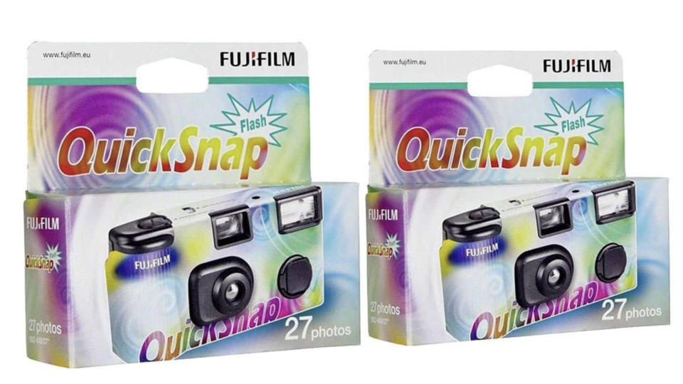 Twin pack of Fujifilm Quicksnap Flash, one of the best disposable cameras