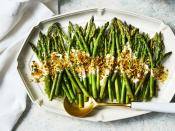 <p><strong>Recipe: </strong><a href="https://www.southernliving.com/recipes/asparagus-cheese-sauce-herb-breadcrumbs" rel="nofollow noopener" target="_blank" data-ylk="slk:Asparagus with Cheese Sauce and Herb Breadcrumbs;elm:context_link;itc:0;sec:content-canvas" class="link "><strong>Asparagus with Cheese Sauce and Herb Breadcrumbs</strong></a></p> <p>This fresh recipe is the ultimate spring side dish. Pretty enough for Easter lunch but quick and easy enough for a weeknight meal, this recipe from our April 2020 issue is a keeper. One reader said “it got rave reviews” from her family.</p>