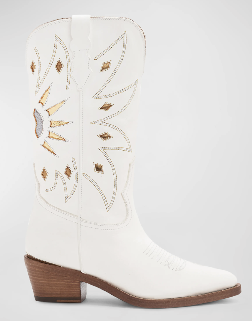 Paltrow, Abigail boots, white boots, western boots, 