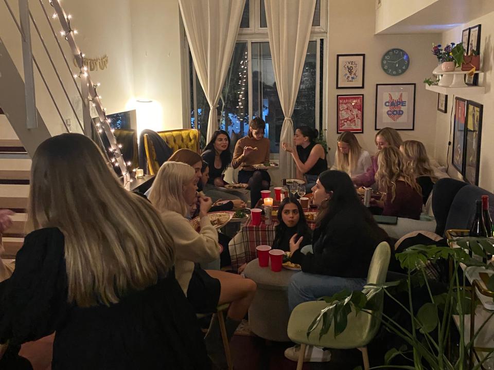 A group of friends at Friendsgiving.