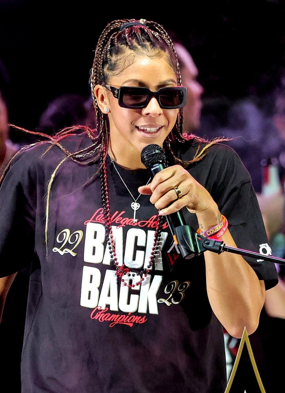 Las Vegas Aces WNBA Championship Winning Team Queer Basketball Player Candace Parker