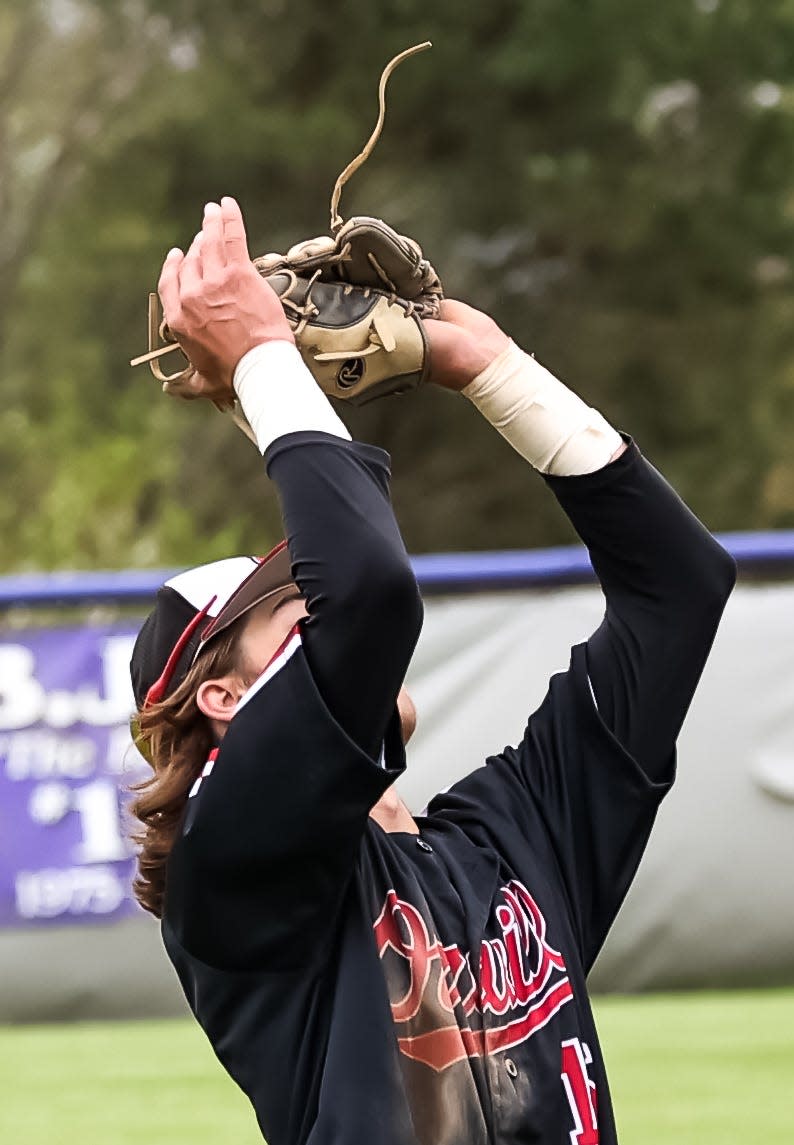 Orrville's Brady Marshall snags this fly ball.