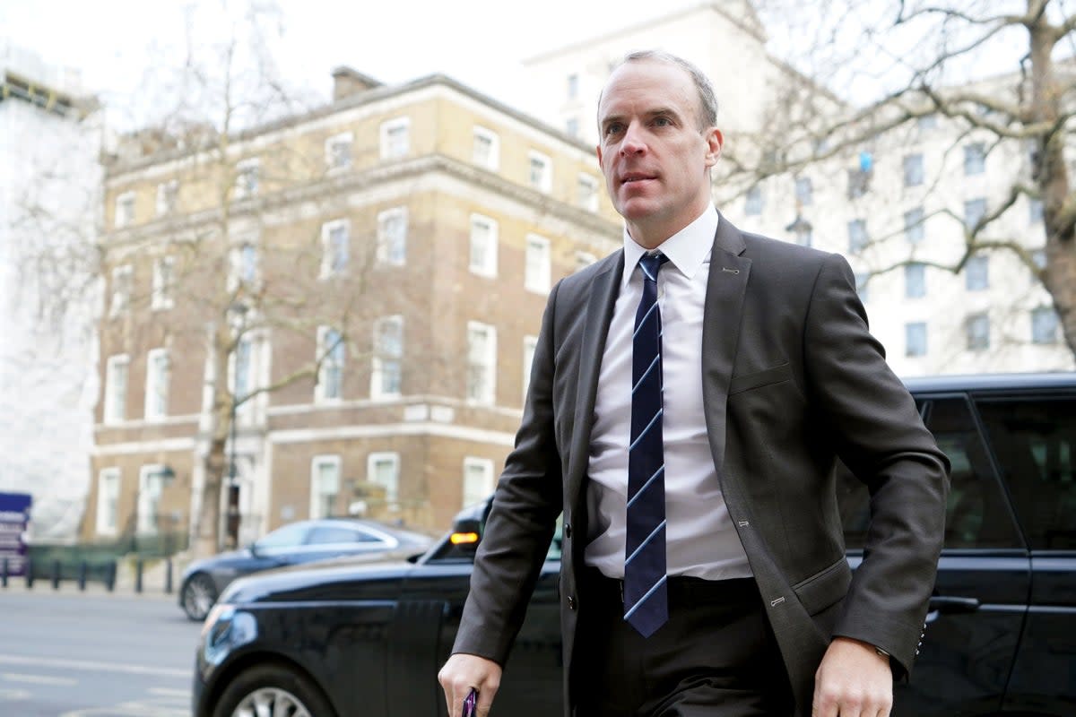 Dominic Raab said most of the media reports about his conduct were ‘incorrect’ (PA Wire)