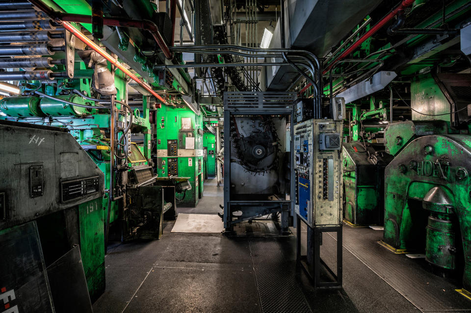 <p>The former printing presses of the Pittsburgh Post-Gazette newspaper. (Photo: Abandoned America/Caters News) </p>