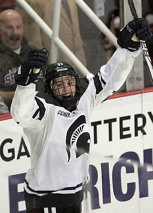 Kevin Hayes (BC - 12), Jerry York (BC - Head Coach), Chris Kreider (BC -  19), Steven Whitney (BC - 21)