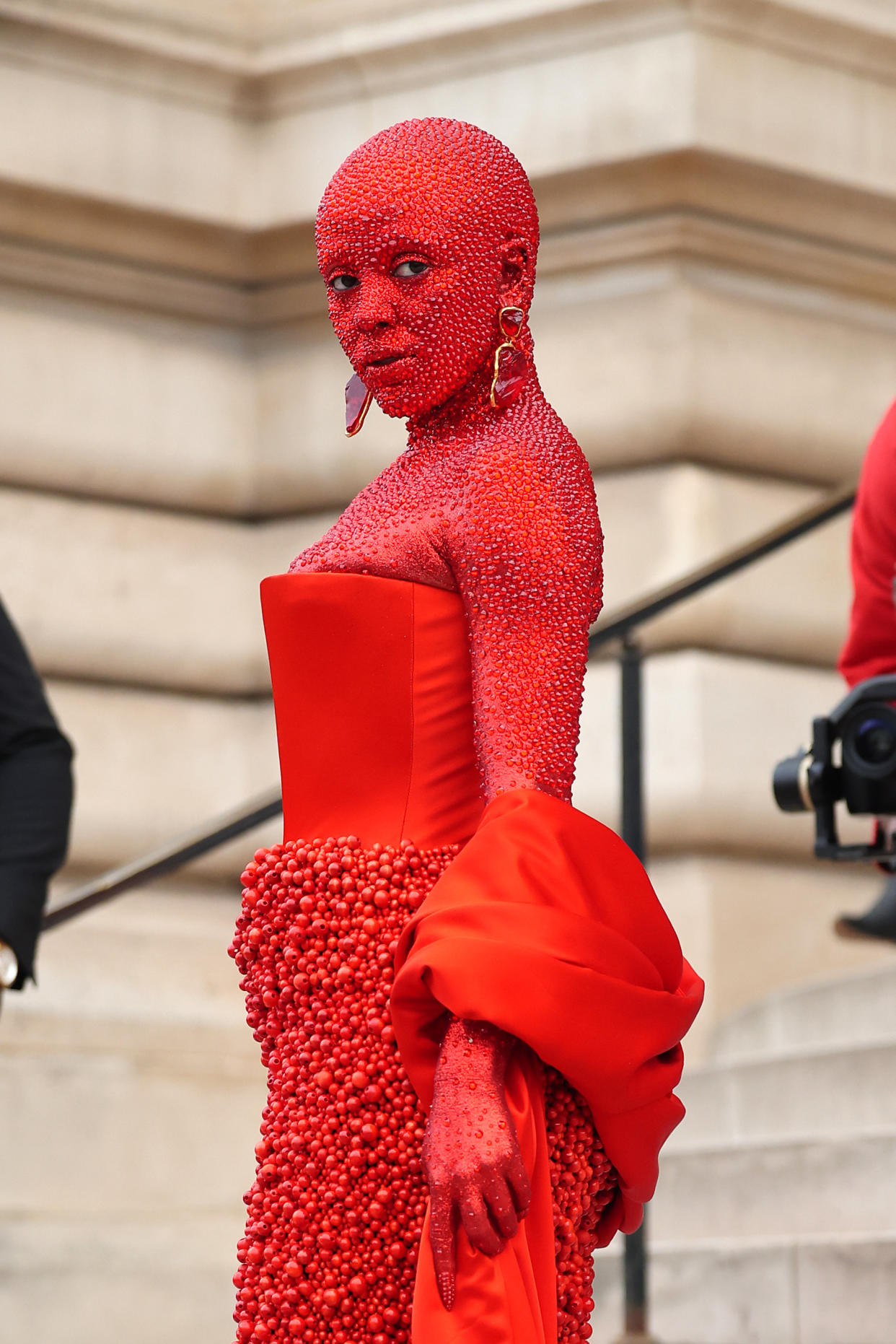 Doja Cat attends the Schiaparelli Haute Couture Spring Summer 2023 show as part of Paris Fashion Week  