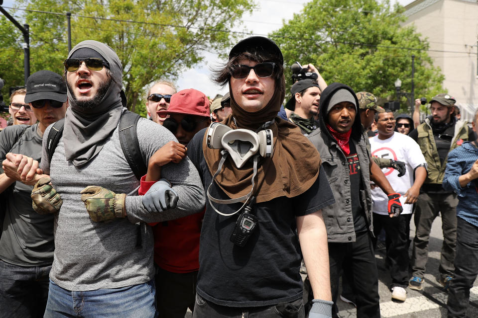 White nationalists rally in Newnan, Ga.