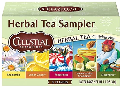 Celestial Seasonings Herbal Tea, Tea Sampler, 18 Count