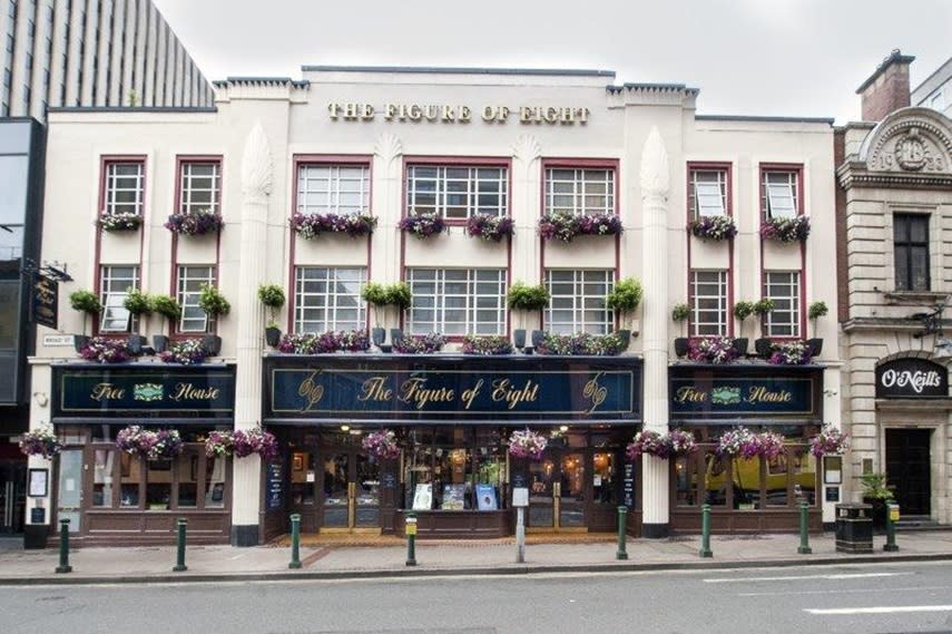 The alleged incident happened outside the Figure of Eight pub in Birmingham. (Wetherspoons)