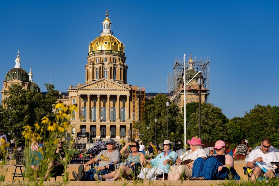 Thousands pack the the State Capitol Grounds for the Des Moines Symphony's 29th Annual Yankee Doodle Pops, Monday, July 3, 2023. 