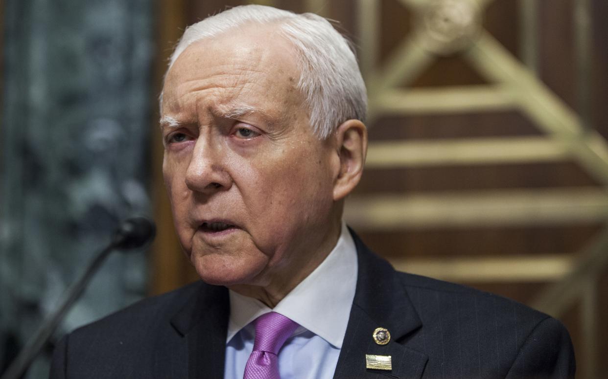 Sen. Orrin Hatch (R-Utah) is advocating for more medical marijuana research. (Photo: Zach Gibson/Bloomberg via Getty Images)