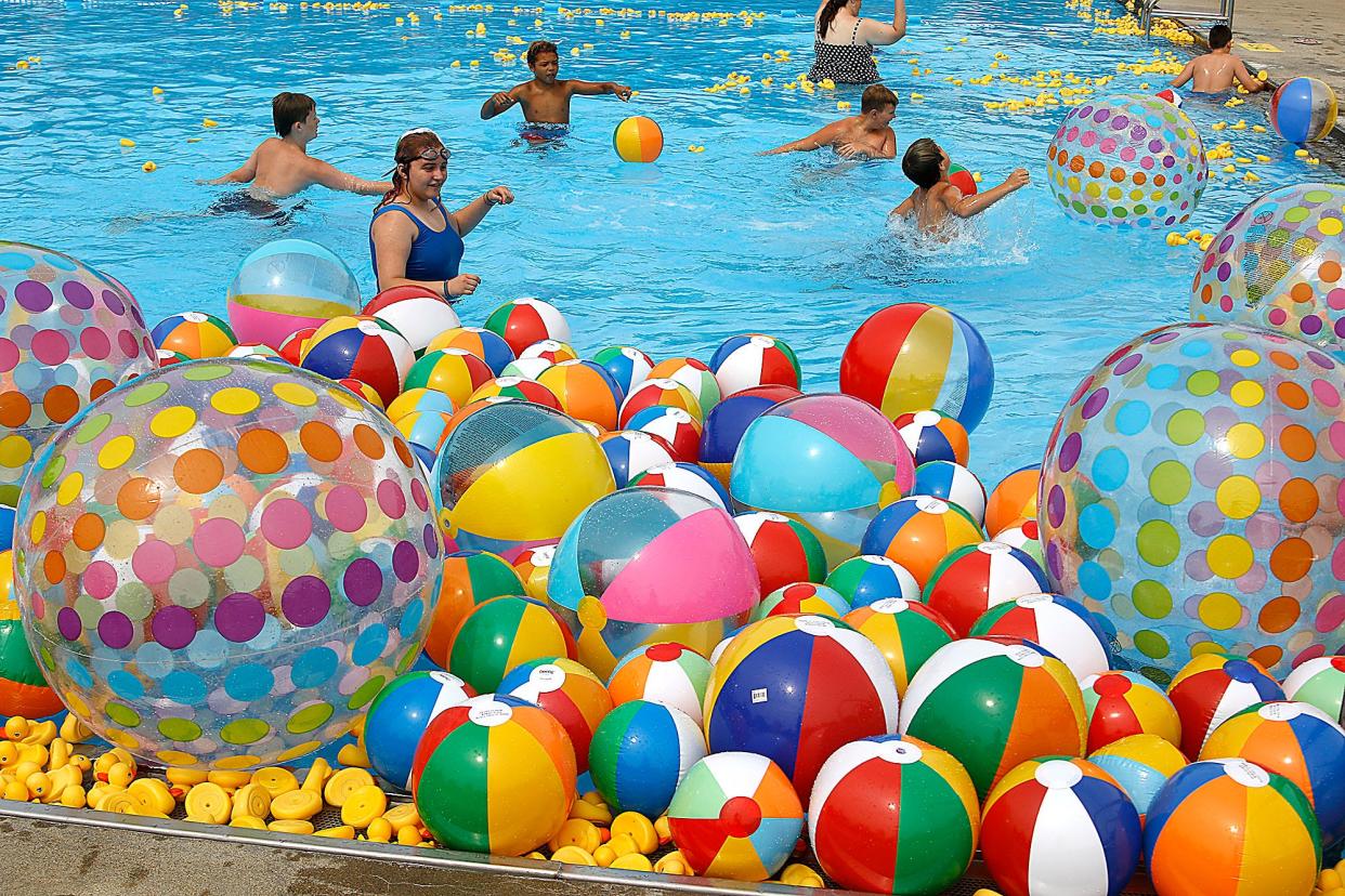 The Big Splash pool party at Brookside Swimming Pool on Saturday, July 24, 2021. TOM E. PUSKAR/TIMES-GAZETTE.COM