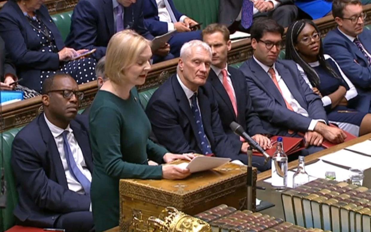 Liz Truss was first informed of the state of the Queen’s health early on Thursday morning before she addressed the House of Commons - AFP