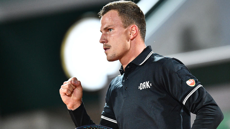 Marton Fucsovics, pictured here during his win over Daniil Medvedev at the French Open.