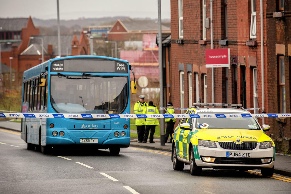 A pensioner died from a head injury sustained when a bus driver slammed on the brakes to avoid a collision