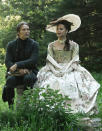 Alicia Vikander in a stunning brocade dress designed by Manon Rasmussen for "A Royal Affair."