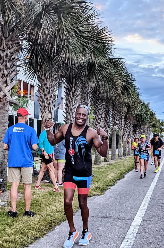 Clement Allen competed in Ironman Florida in Panama City earlier this month.