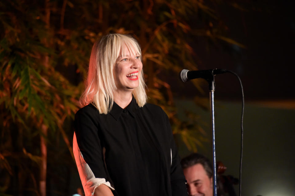 Sia Furler attends Hammer Museum 12th Annual Gala In The Garden With Generous Support From Bottega Veneta on October 12, 2014 in Westwood, California. (Photo by Stefanie Keenan/Getty Images for Hammer Museum)