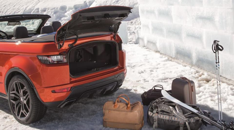 <p>Such fashion does come with compromises. Cargo space shrinks to 8.9 cubic feet, or less than a Chevy Corvette Stingray Convertible. (Of course there’s a pass-thru for skis.) The only engine choice—the 240-hp turbo 2-liter—now has to move 4,300 lbs. of vehicle, slowing the rush to 60 mph to 7.8 seconds. </p>