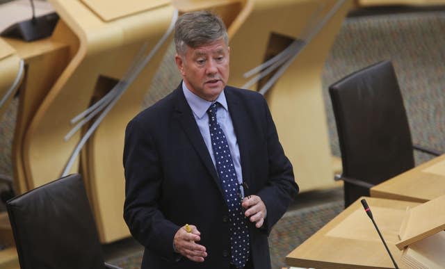 Keith Brown in Holyrood
